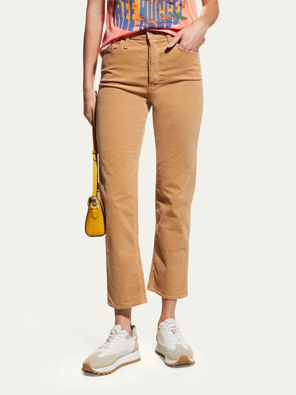 MOTHER Tomcat Ankle Hopscotch Corduroy Pants Cafe Spice Size 28